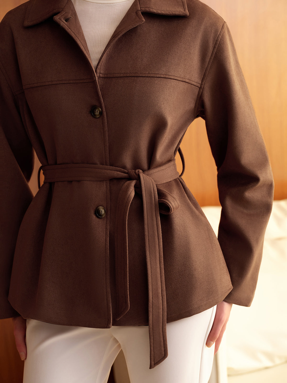 Bohème Belted Suede Jacket — Svelte Chic