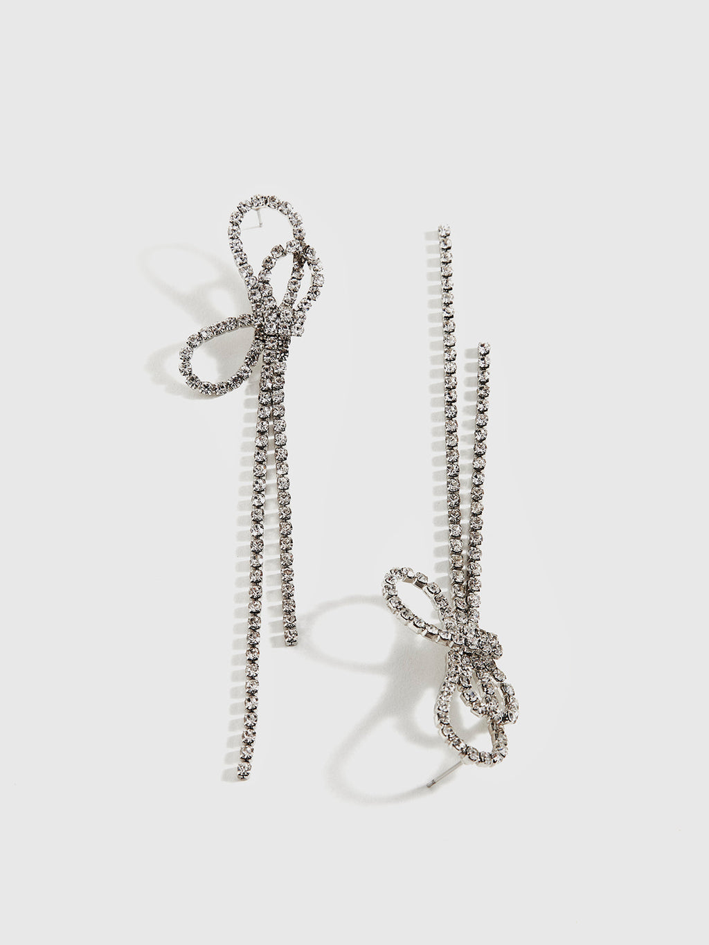 Rhinestone Tassel Drop Earrings — Svelte Chic