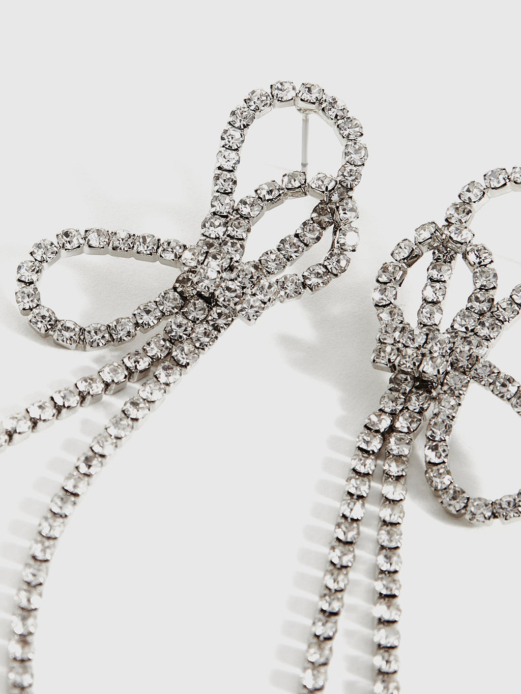 Rhinestone Tassel Drop Earrings — Svelte Chic