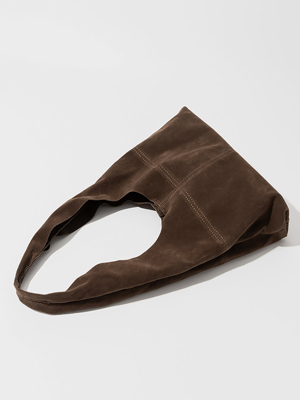 Button Clasp Hobo Bag in Brown — Svelte Chic