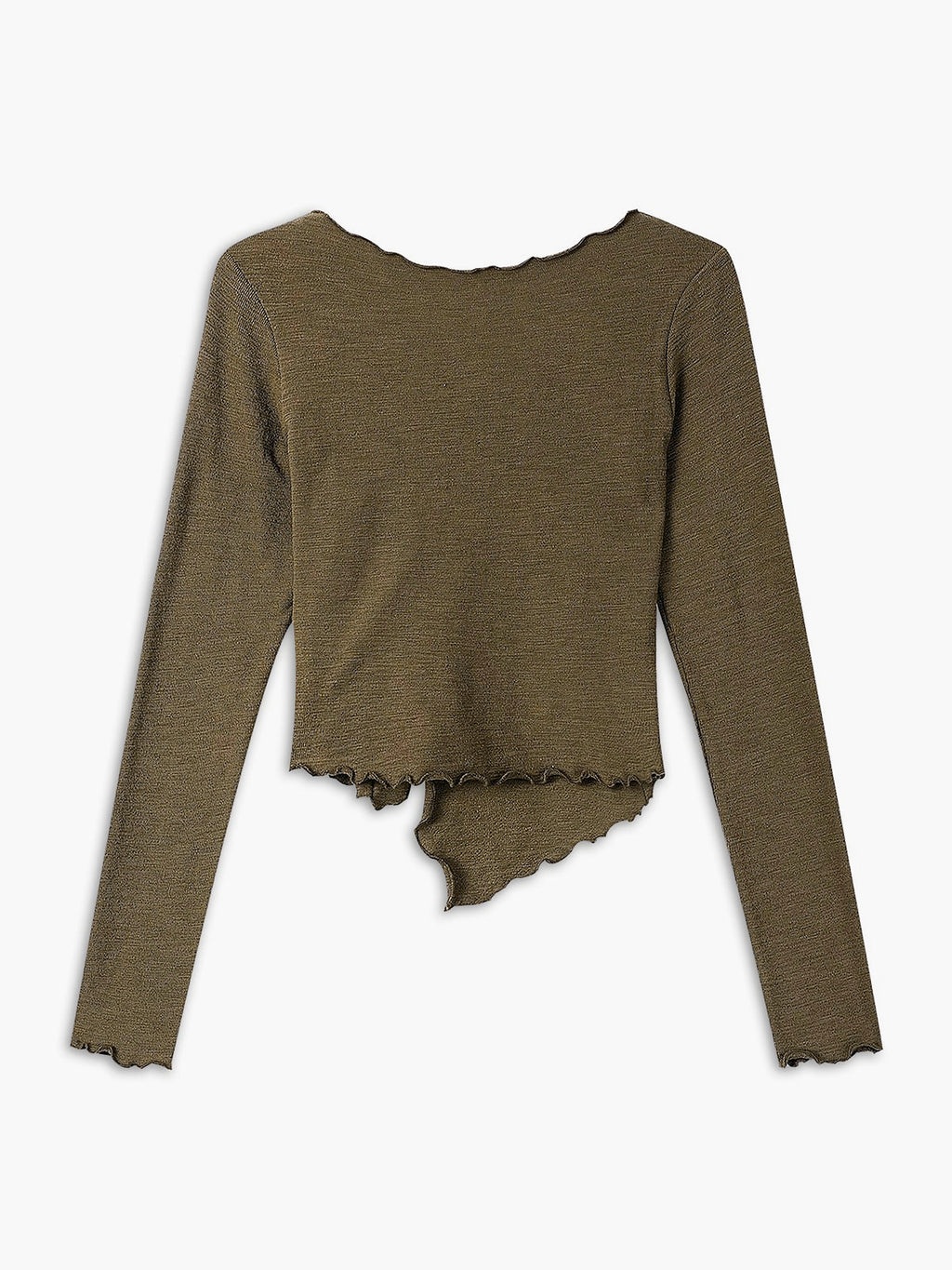 Asymmetric V-Neck Metal Detail Top — Svelte Chic