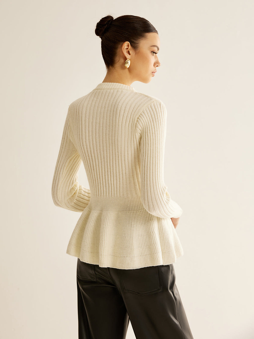 Bow Button Knit Top — Svelte Chic