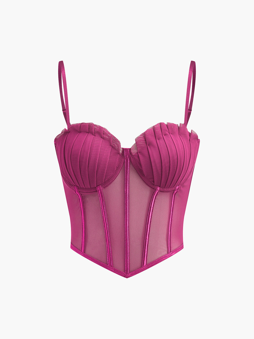 Spaghetti Strap Lace Corset in Pink — Svelte Chic