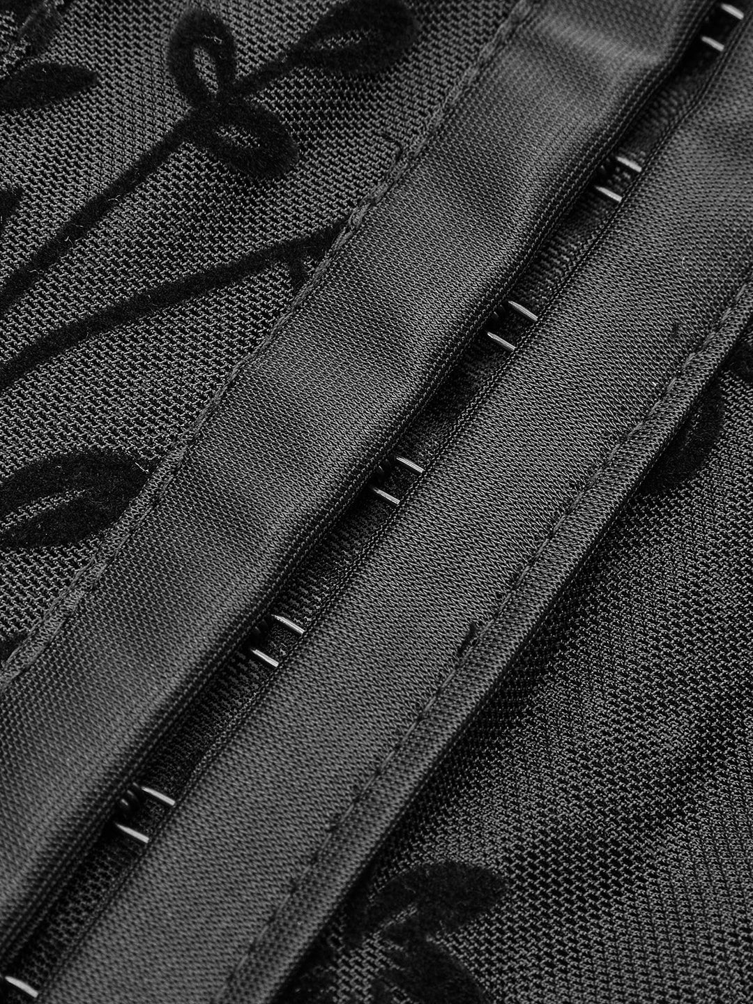 Çiçek Desenli Mesh Korse