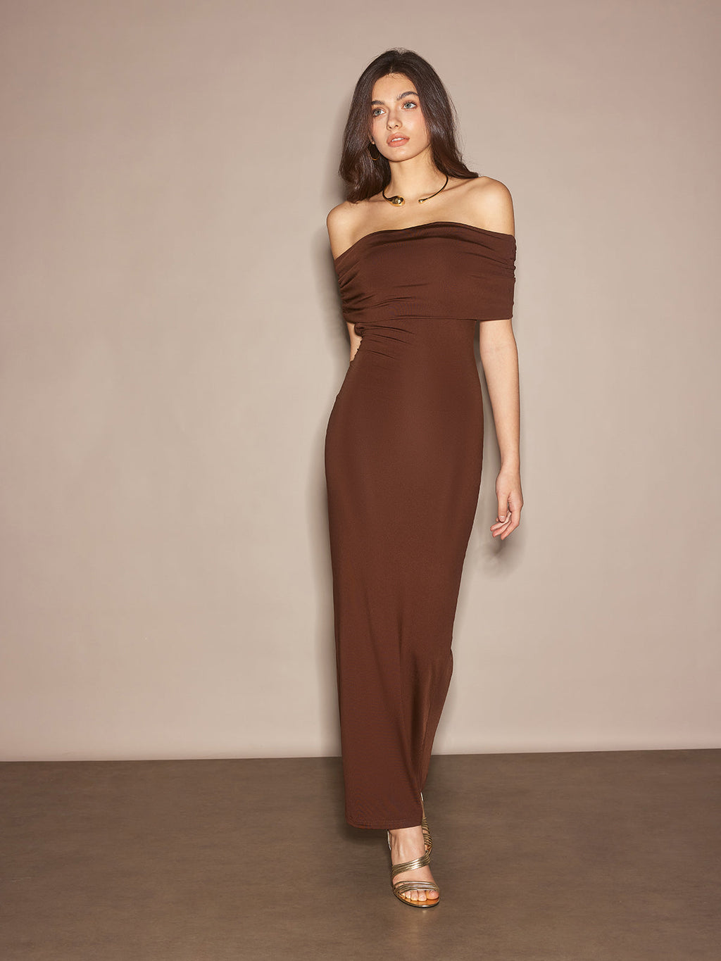One Shoulder Ruched Maxi Dress — Svelte Chic