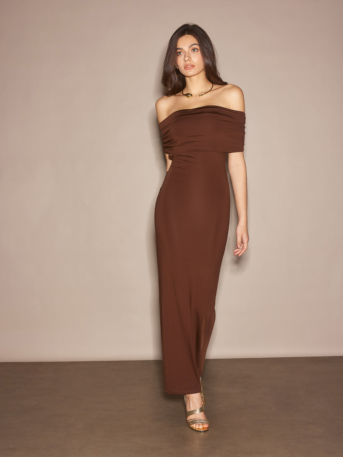 One Shoulder Ruched Maxi Dress — Svelte Chic