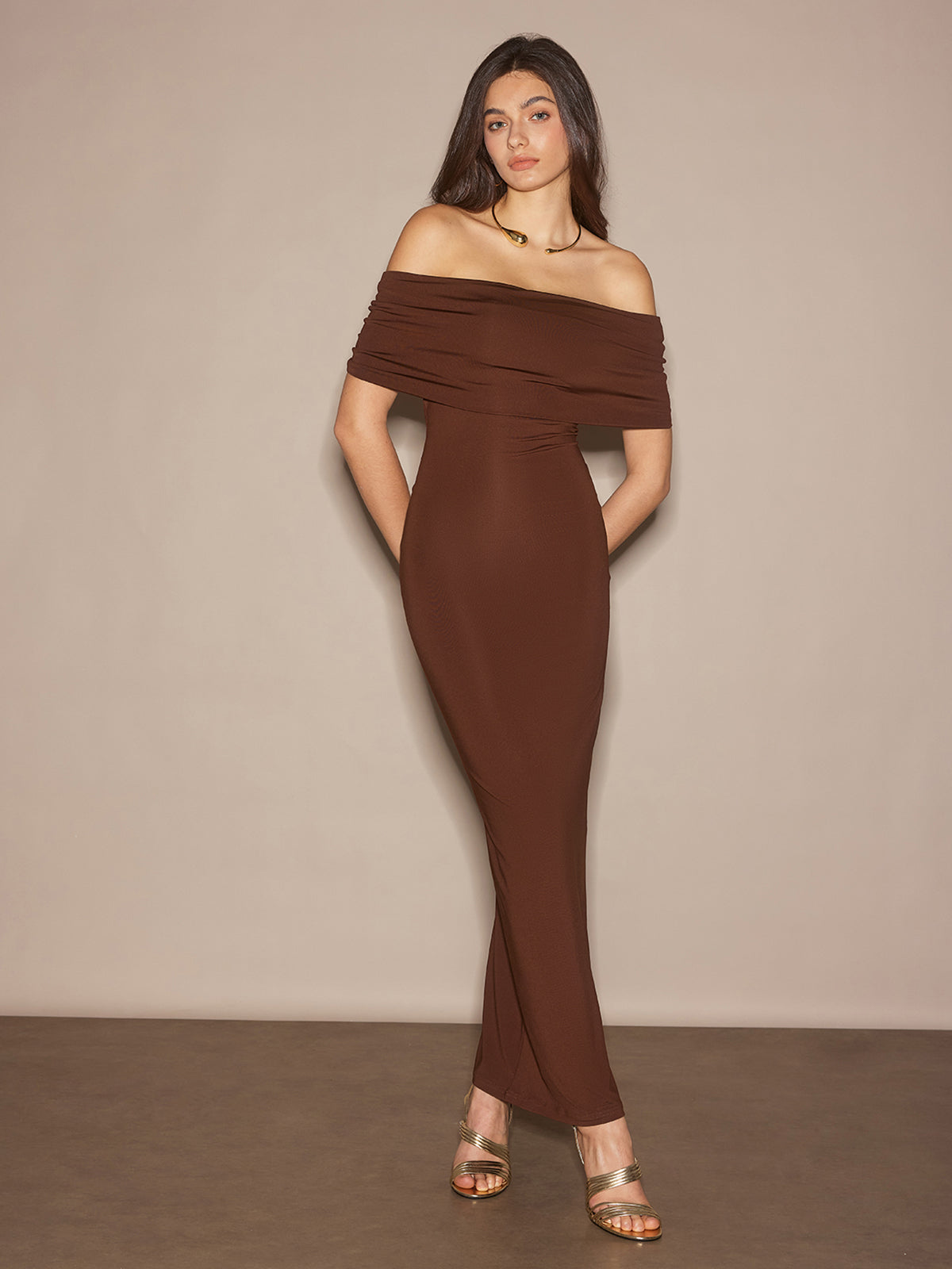 One Shoulder Ruched Maxi Dress — Svelte Chic