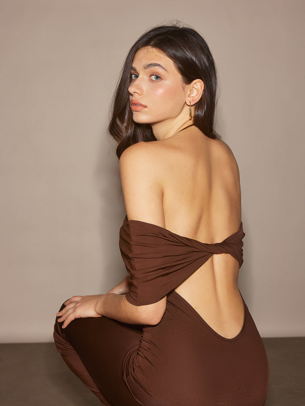 One Shoulder Ruched Maxi Dress — Svelte Chic