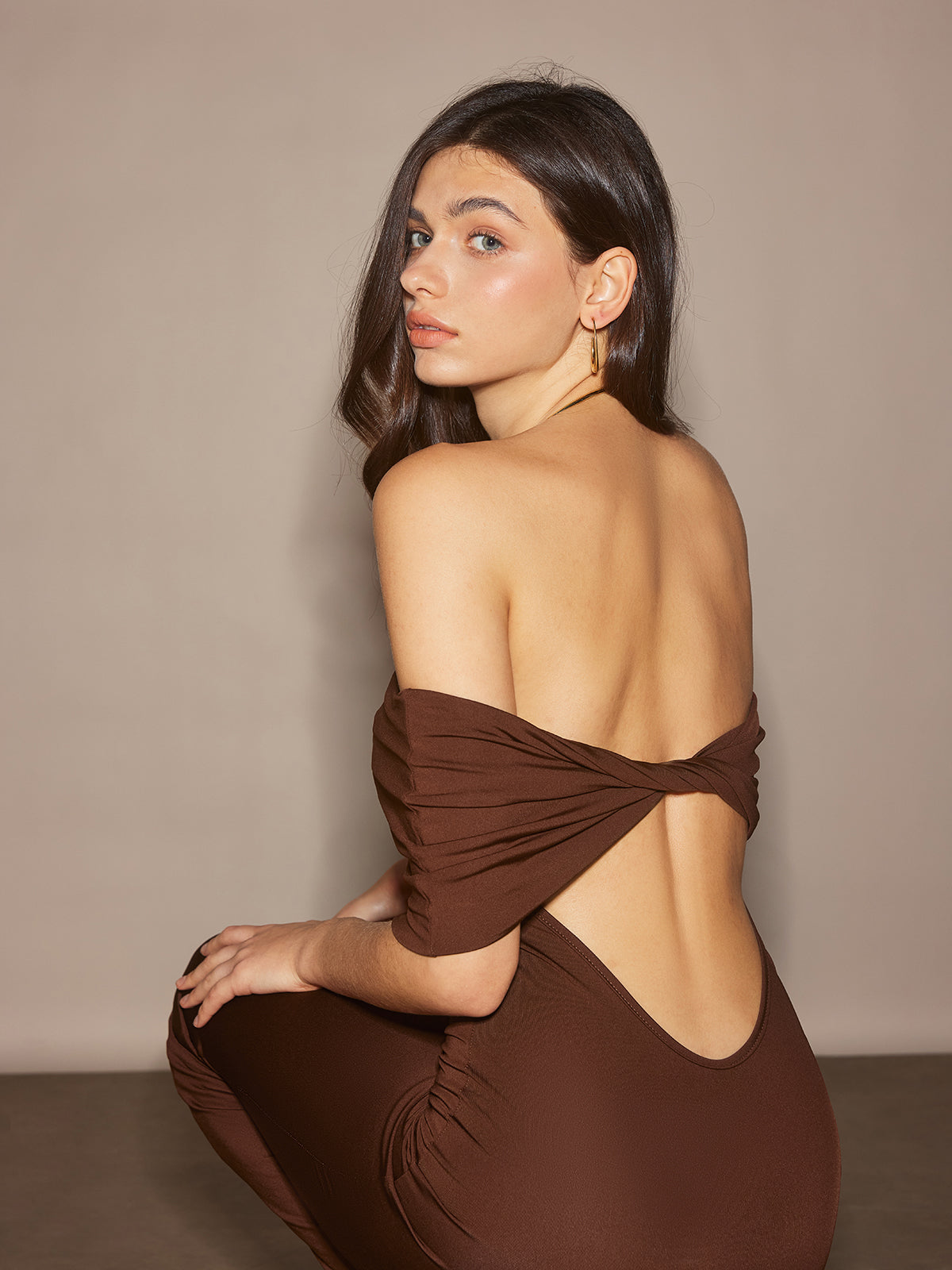 One Shoulder Ruched Maxi Dress — Svelte Chic