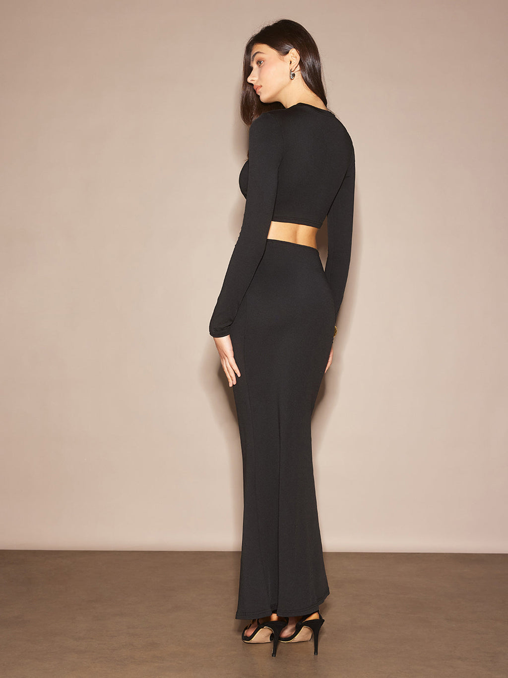 U-Ring Cutout Midi Skirt Set — Svelte Chic
