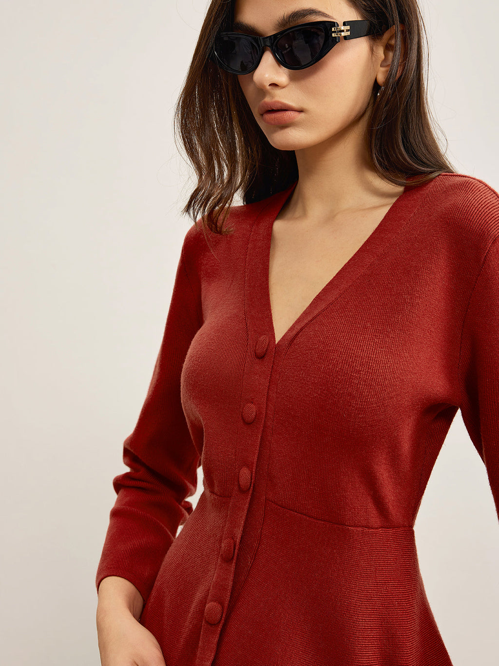 V-Neck Ruffle Jersey Skirt Set — Svelte Chic