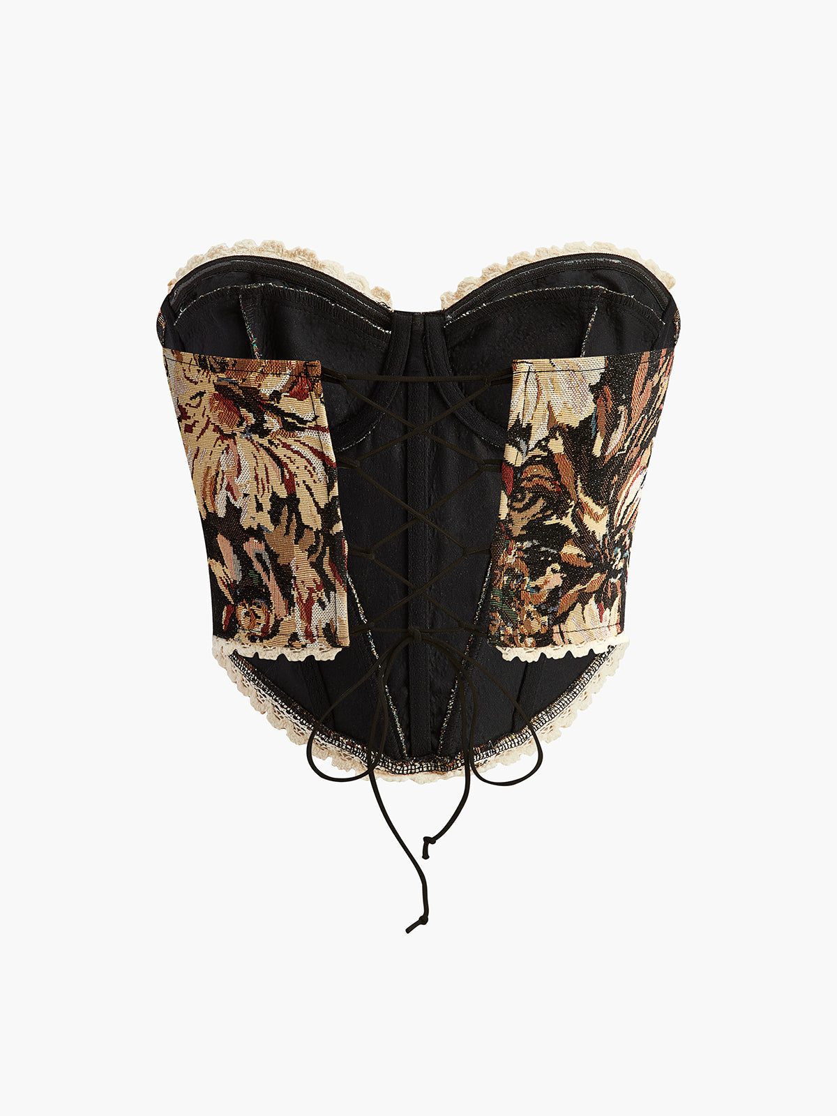 Retro Print Structured Corset — Svelte Chic