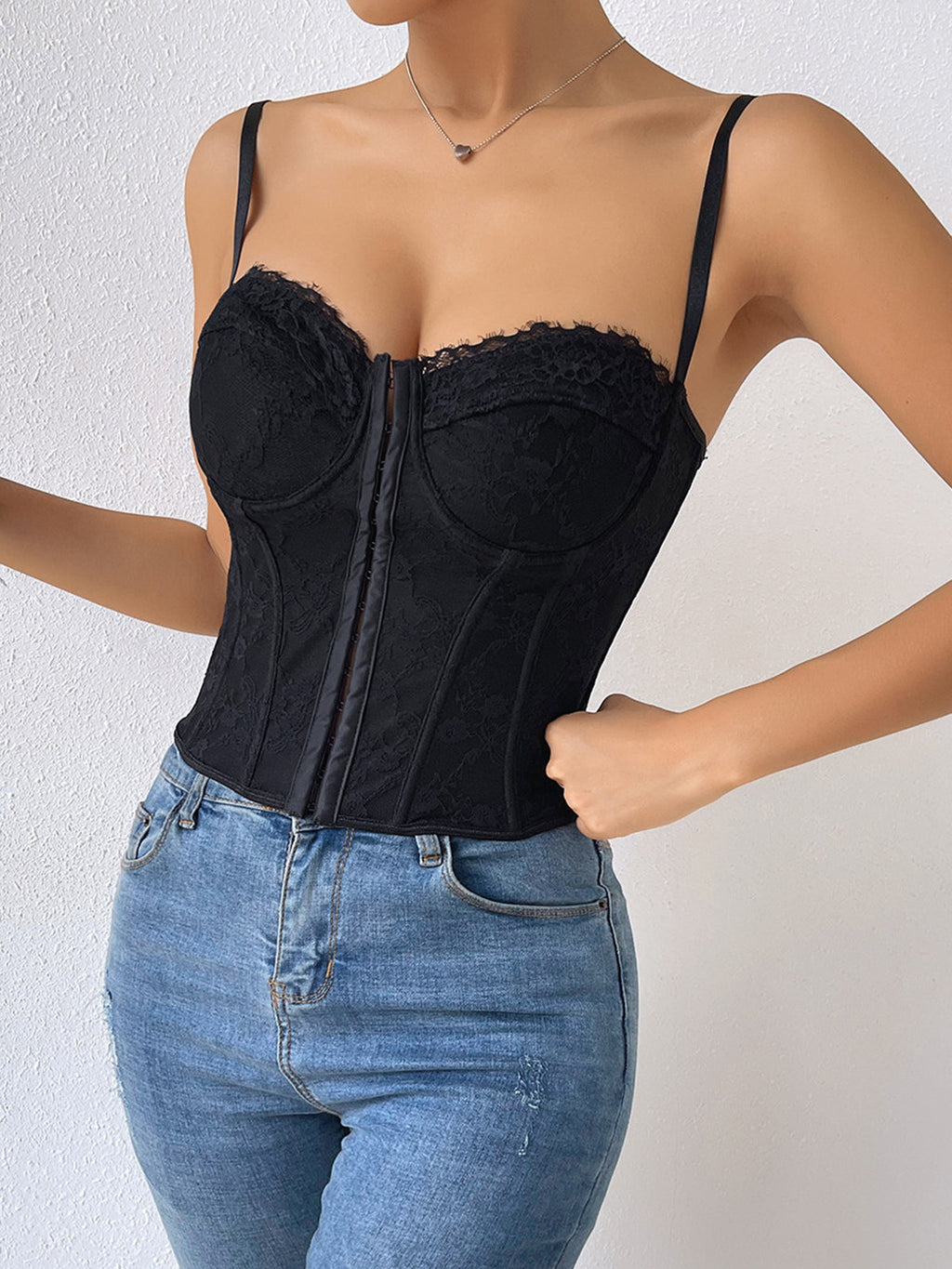 Criss Cross Lace Cami Top — Svelte Chic