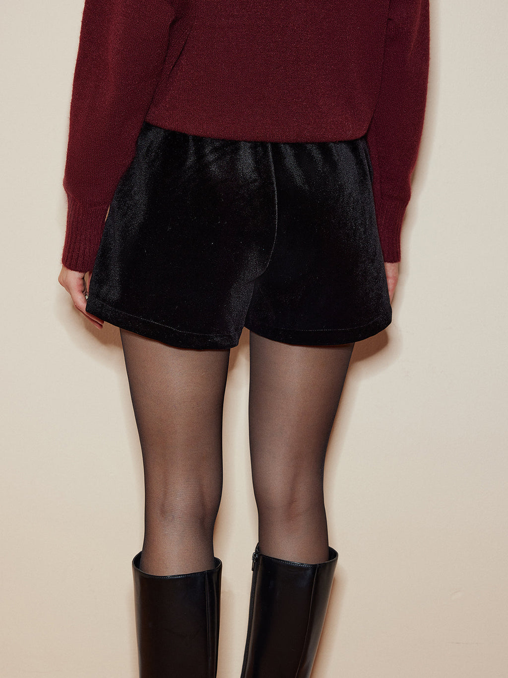 Velvet Mid Rise Shorts — Svelte Chic