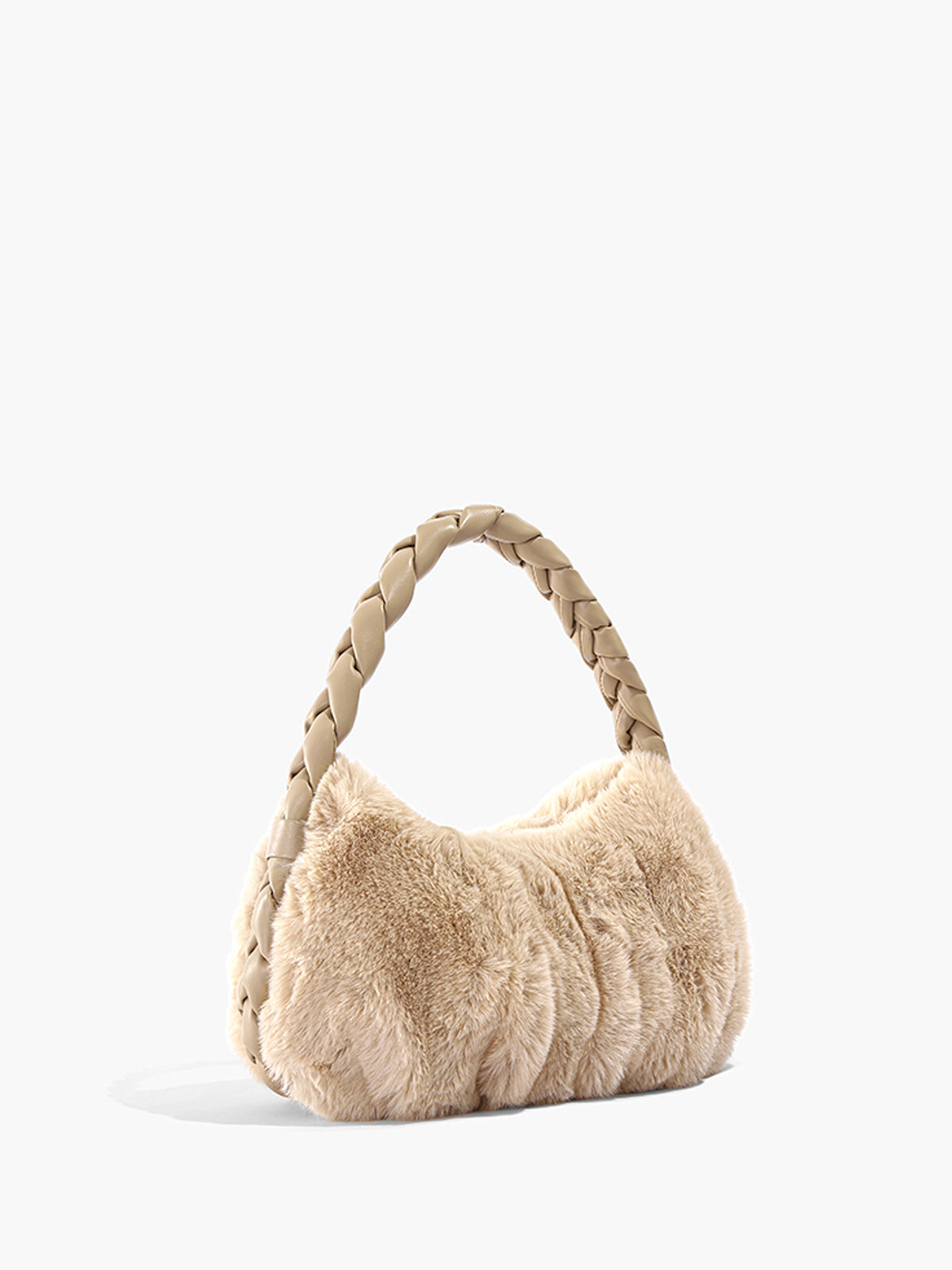 Woven Strap Faux Fur Bag — Svelte Chic