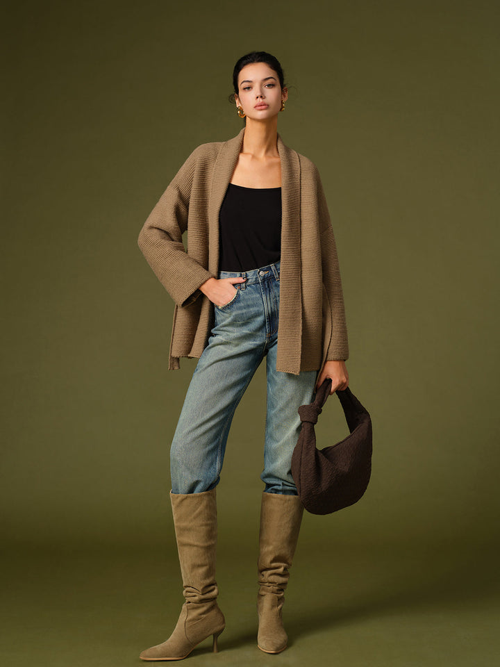 Süet Fırfırlı Diz Üstü Botlar