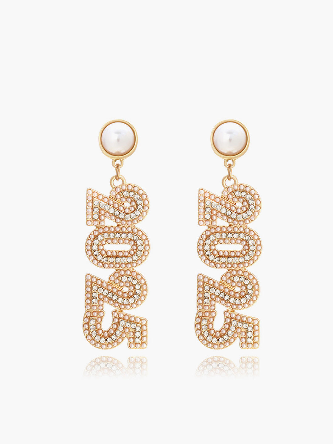 Swarovski Taşlı 2025 Yılbaşı Damla Küpe