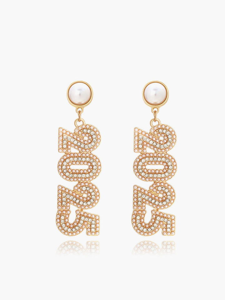 Swarovski Taşlı 2025 Yılbaşı Damla Küpe