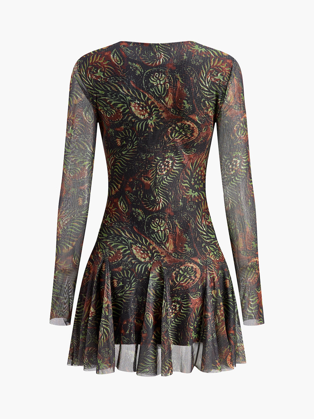 Retro Tie-Dye Mesh Mini Dress — Svelte Chic