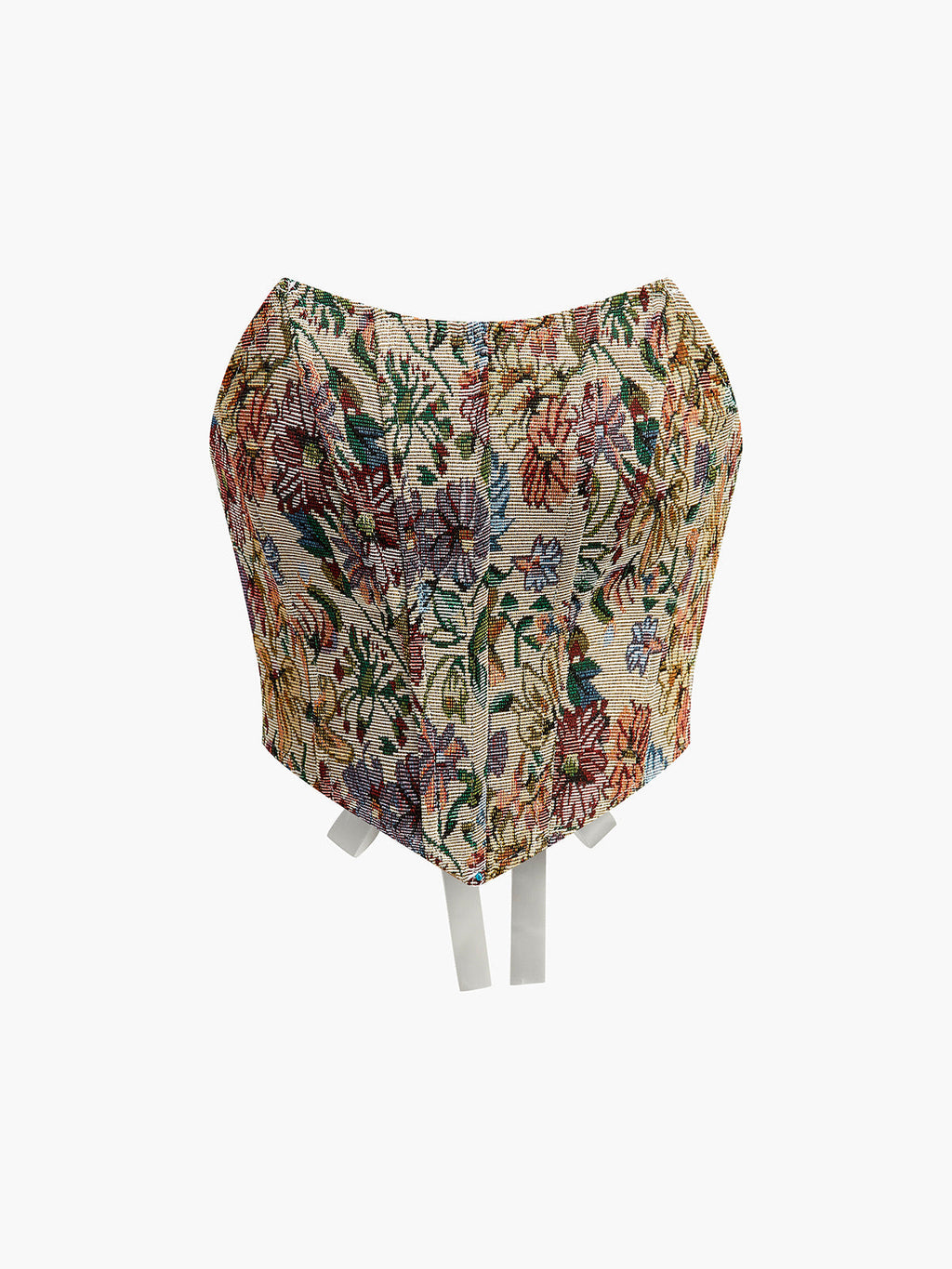 Floral Drawstring Corset in Black — Svelte Chic