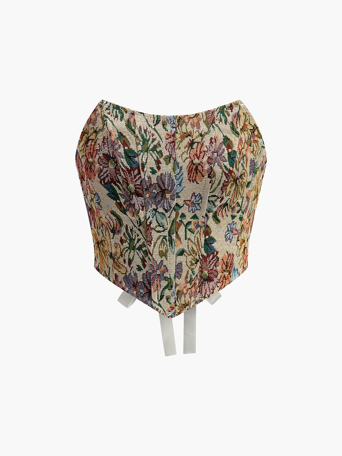 Floral Drawstring Corset in Black — Svelte Chic