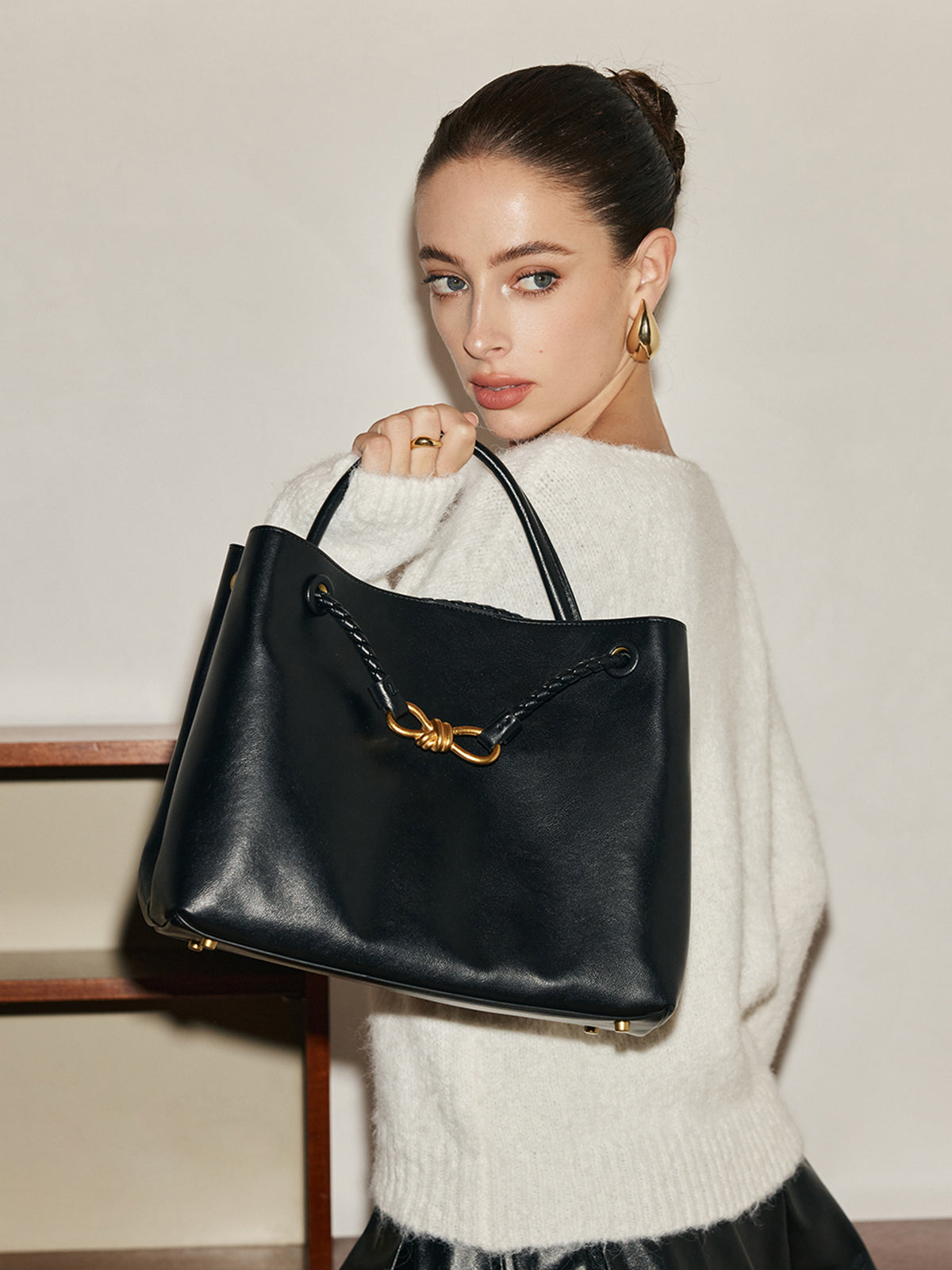 Belt Detail Compartment Handbag — Svelte Chic