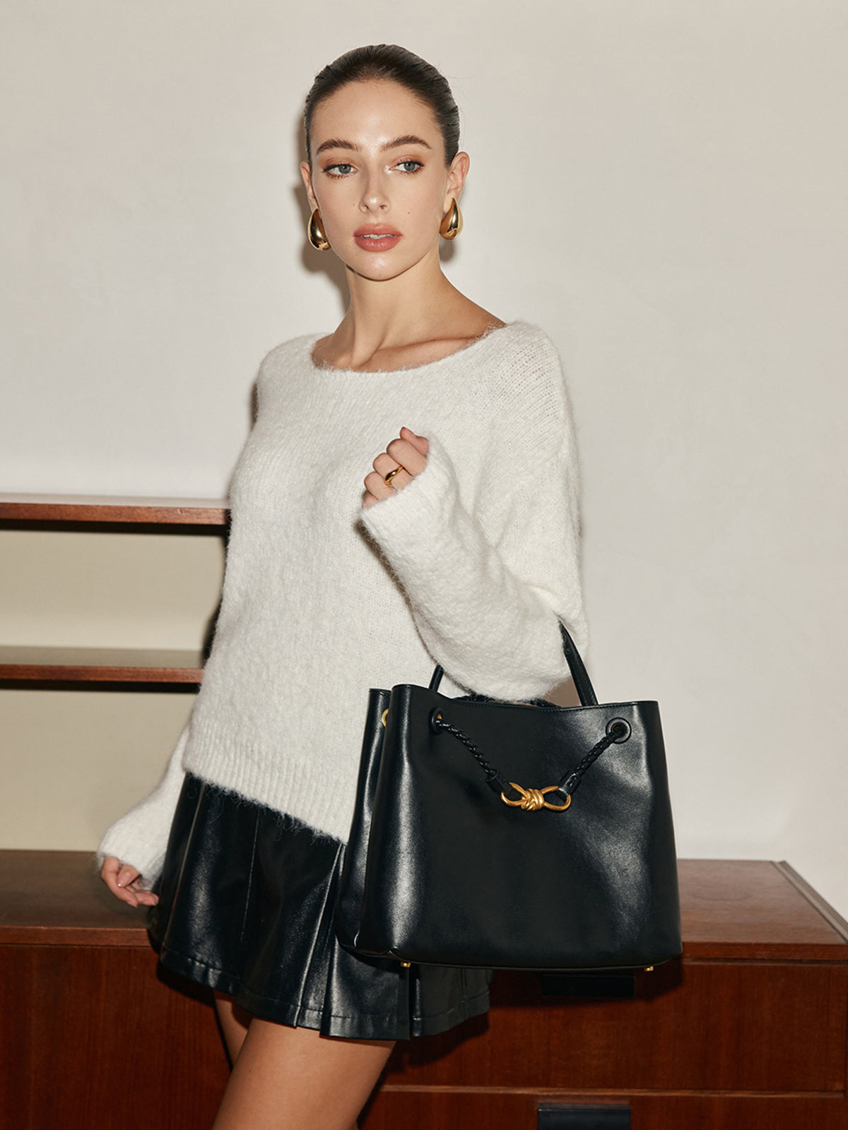 Belt Detail Compartment Handbag — Svelte Chic