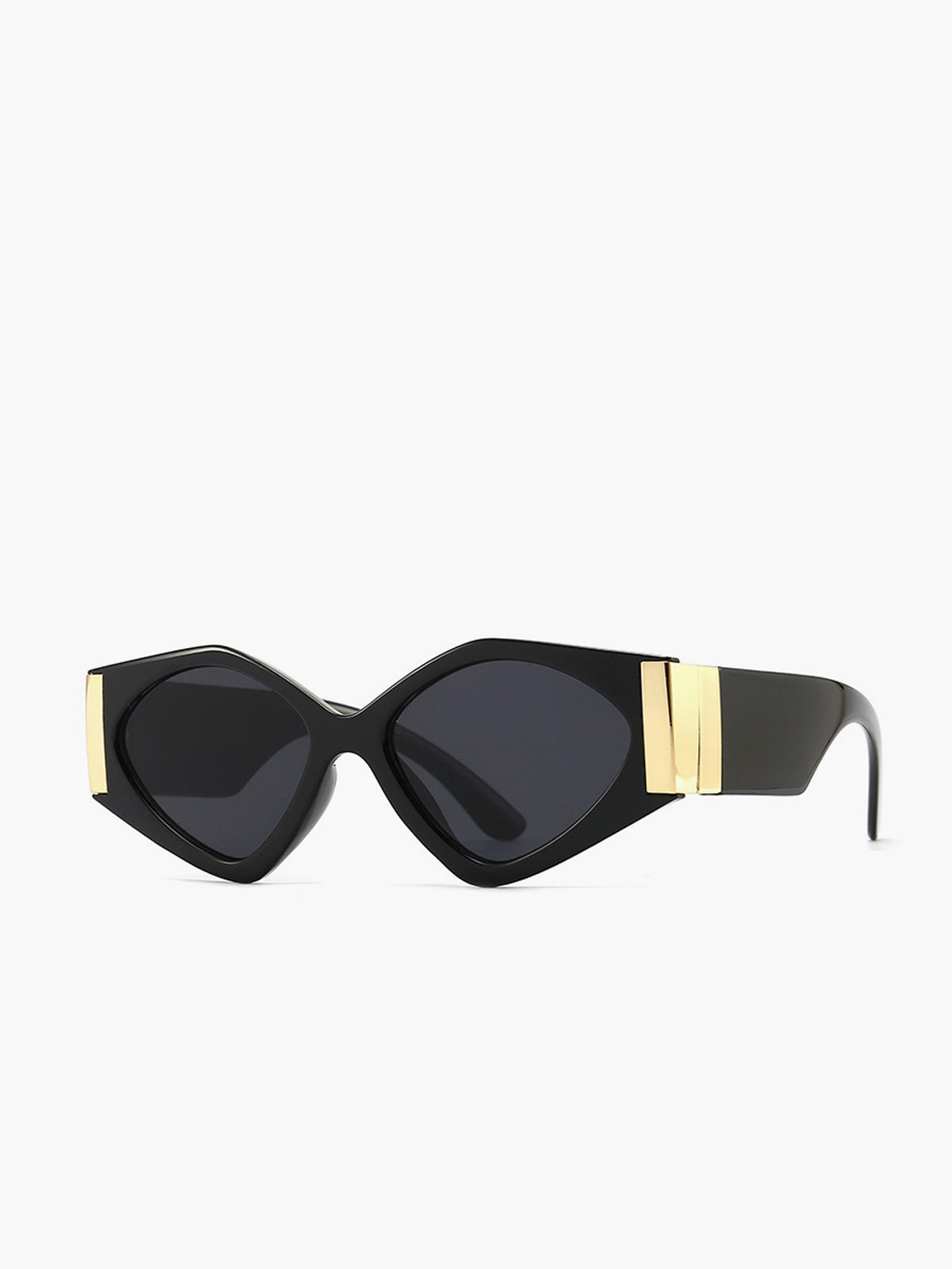 Geometric Cat Eye Sunglasses in Black — Svelte Chic