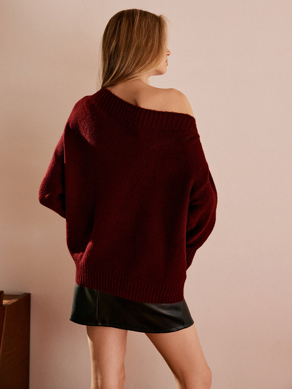 One Shoulder Draped Knit Sweater — Svelte Chic