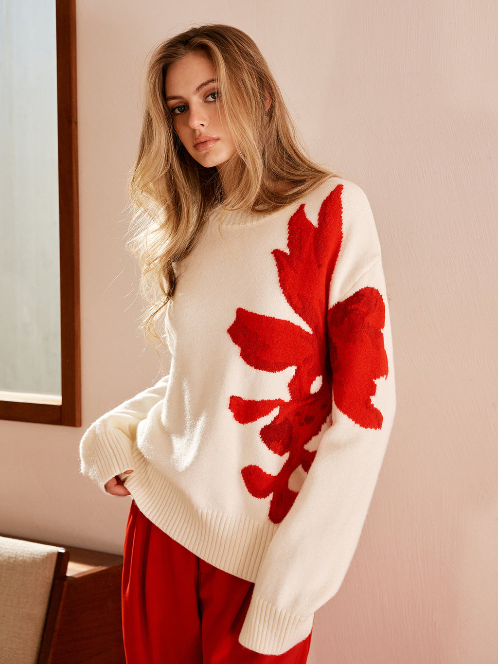 Jacquard Knit Sweatshirt — Svelte Chic