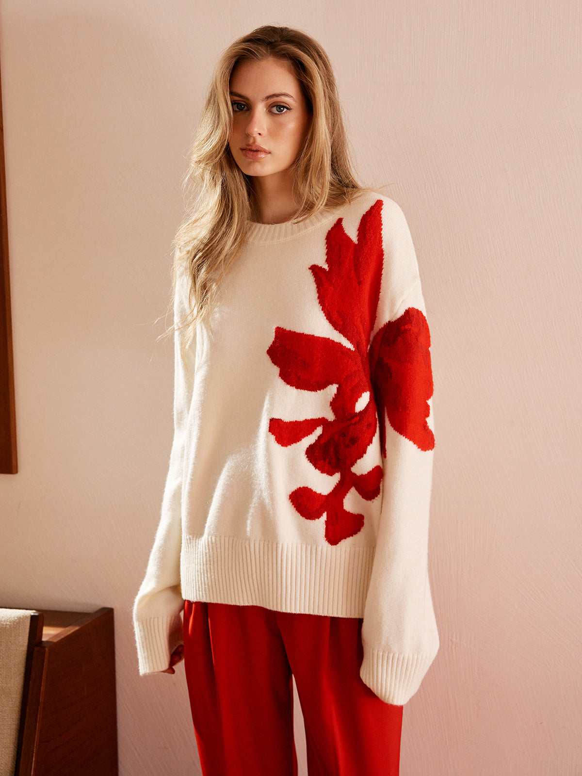Jacquard Knit Sweatshirt — Svelte Chic