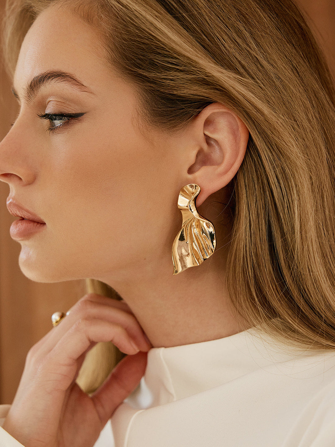 Büyüleyici Ruches Deniz Kızı Kuyruğu Küpeleri