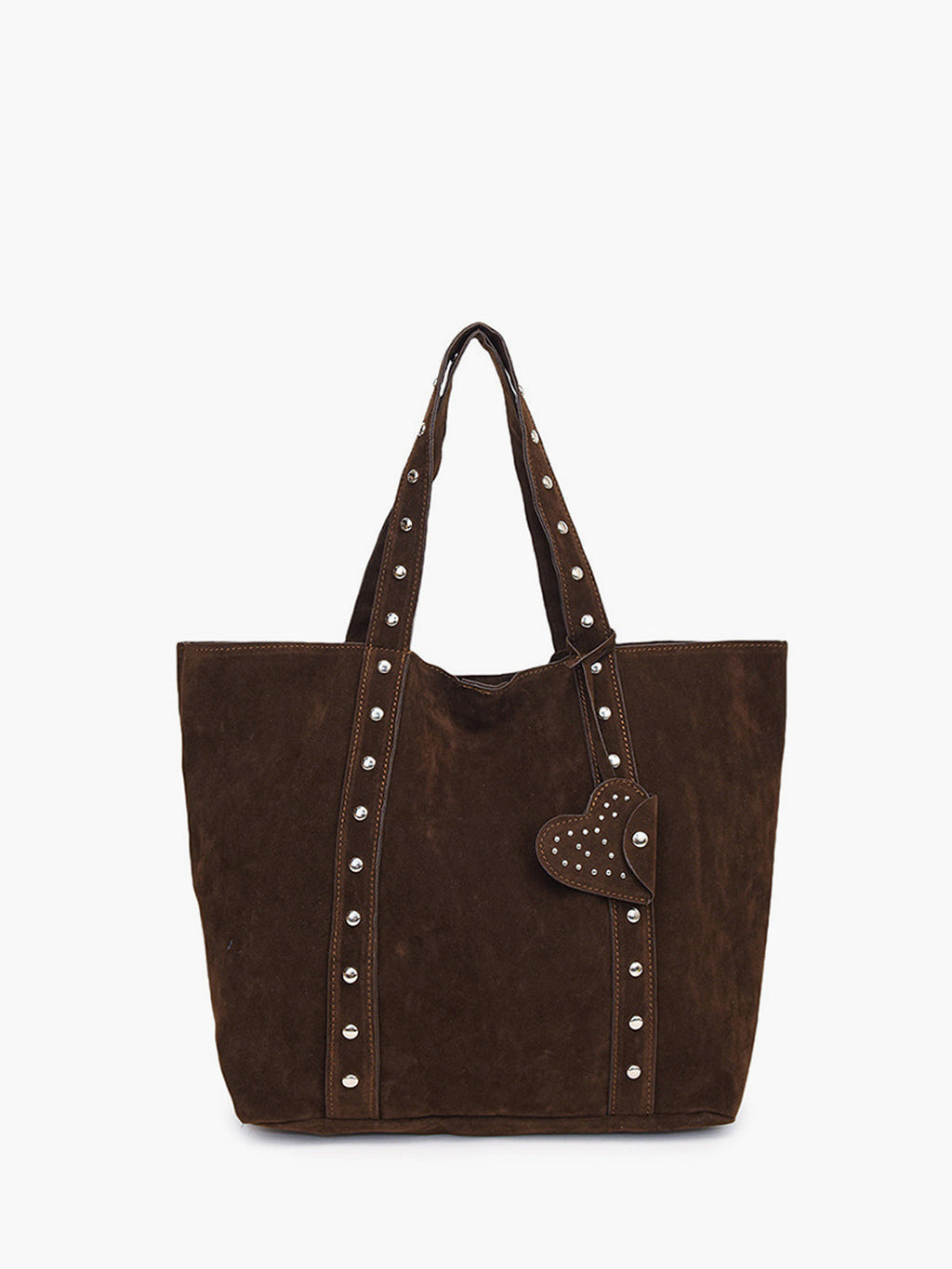 Studded Clasp Shoulder Bag in Burgundy — Svelte Chic