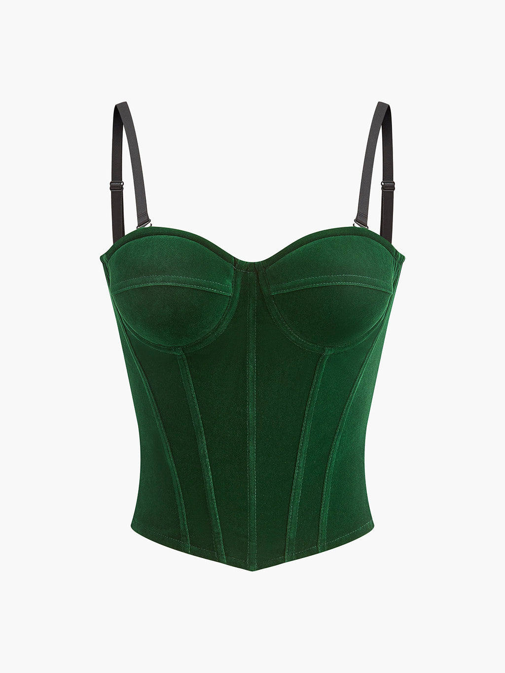 Velvet Zip Strapless Corset Top — Svelte Chic