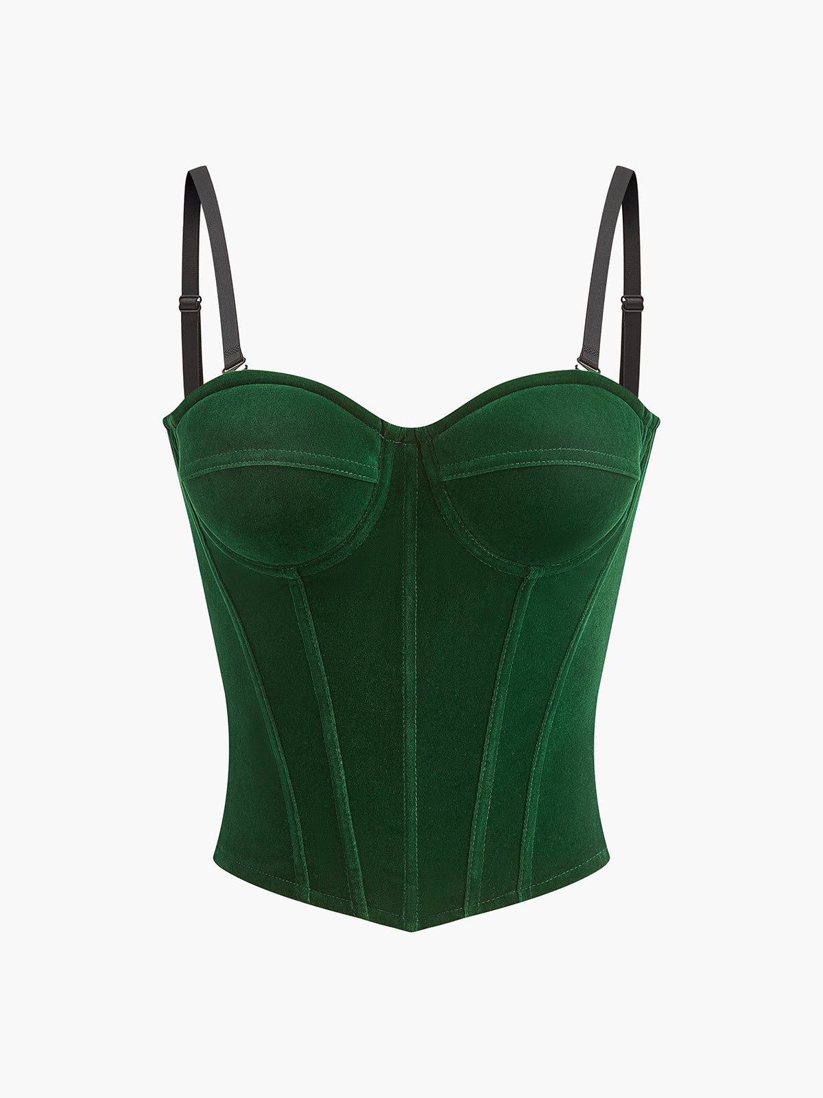 Velvet Zip Strapless Corset Top — Svelte Chic