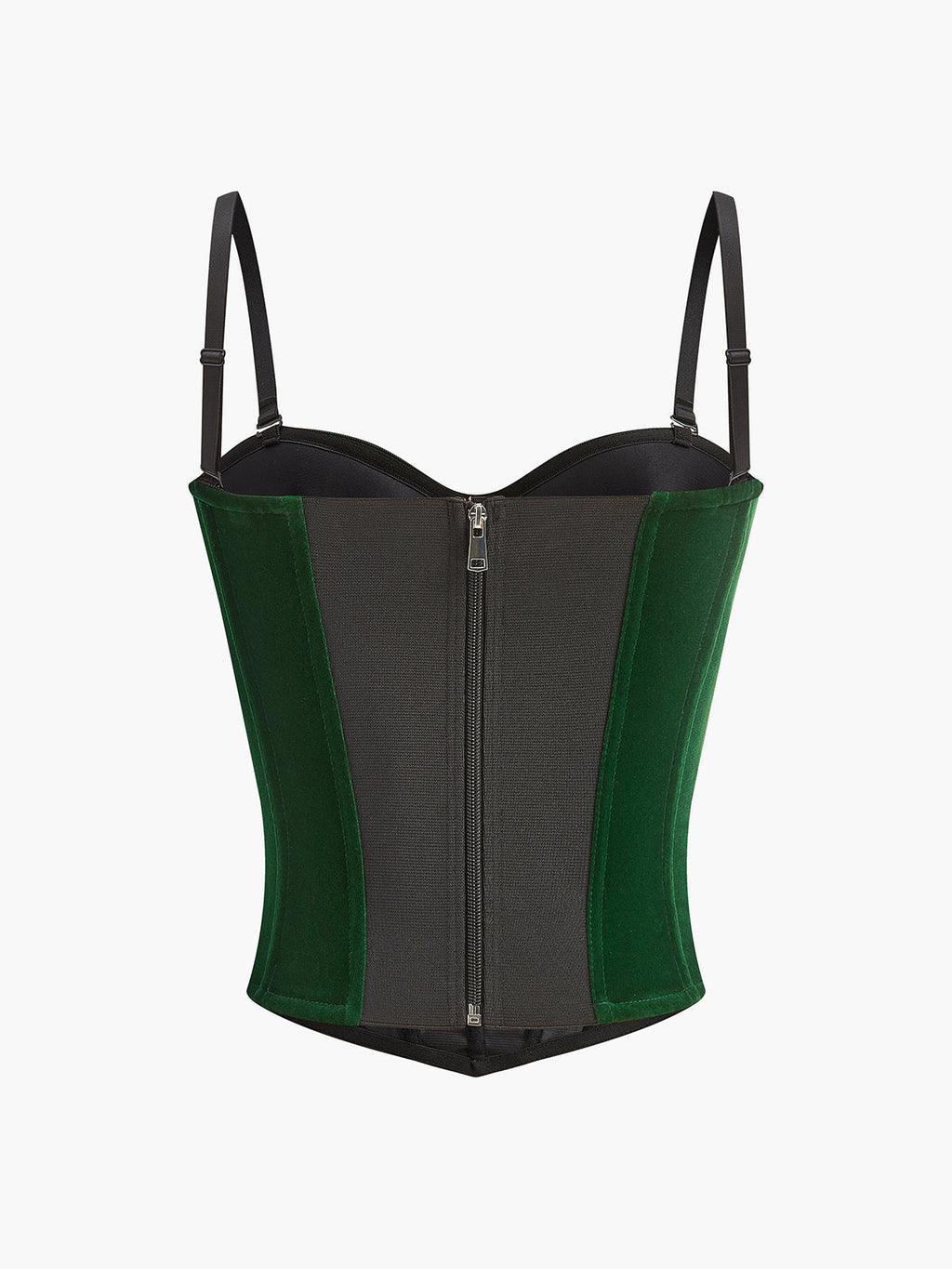 Velvet Zip Strapless Corset Top — Svelte Chic