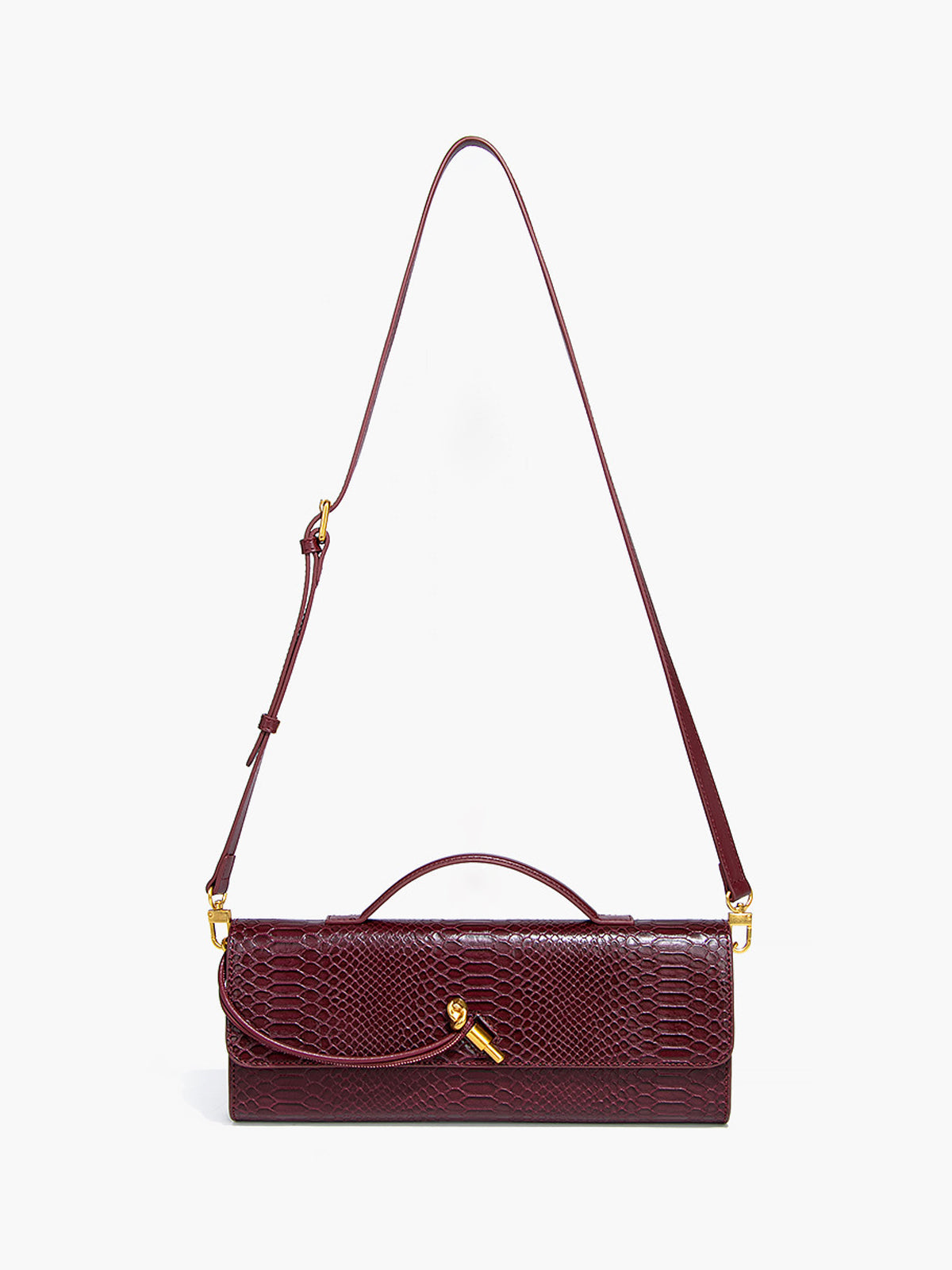 Textured Double Flap Shoulder Bag — Svelte Chic