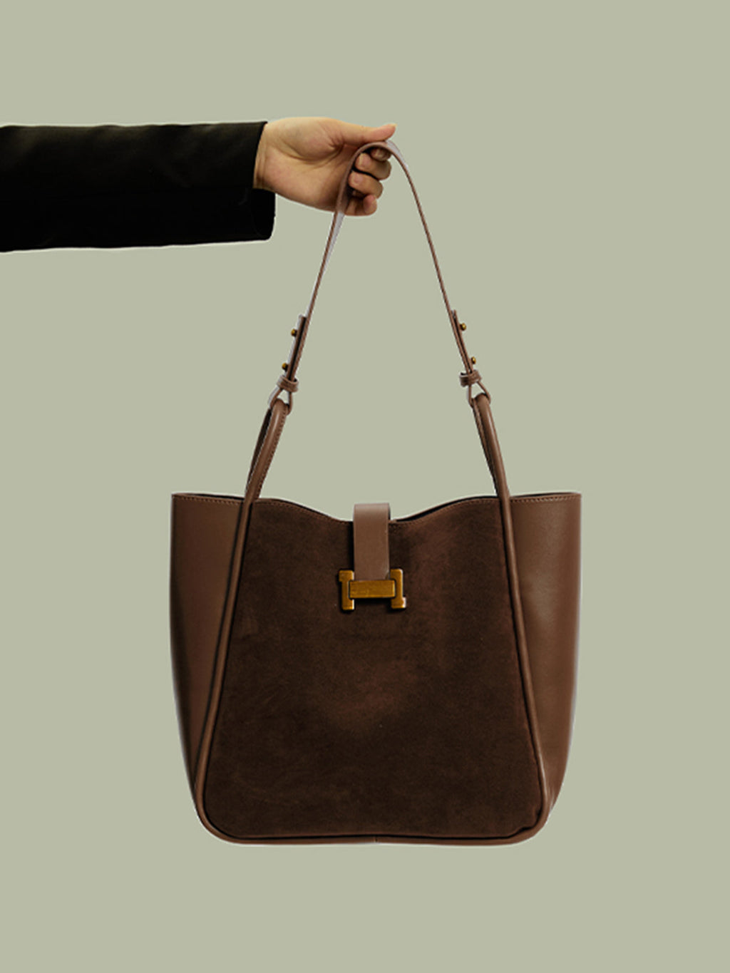 Metal Detail Panel Tote Bag — Svelte Chic