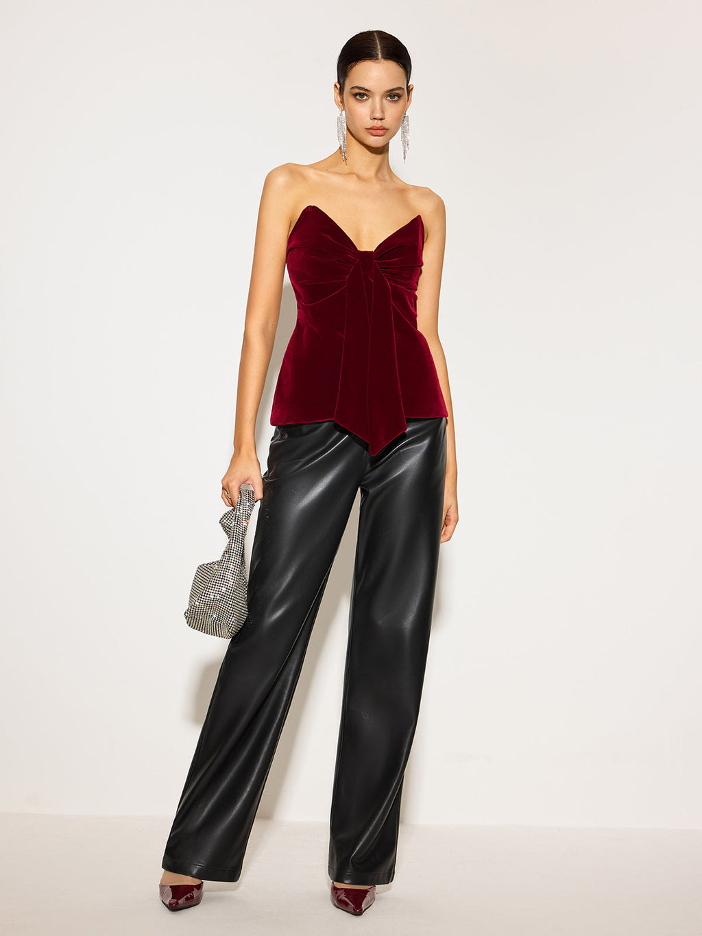 Button Front Velvet Corset Top — Svelte Chic