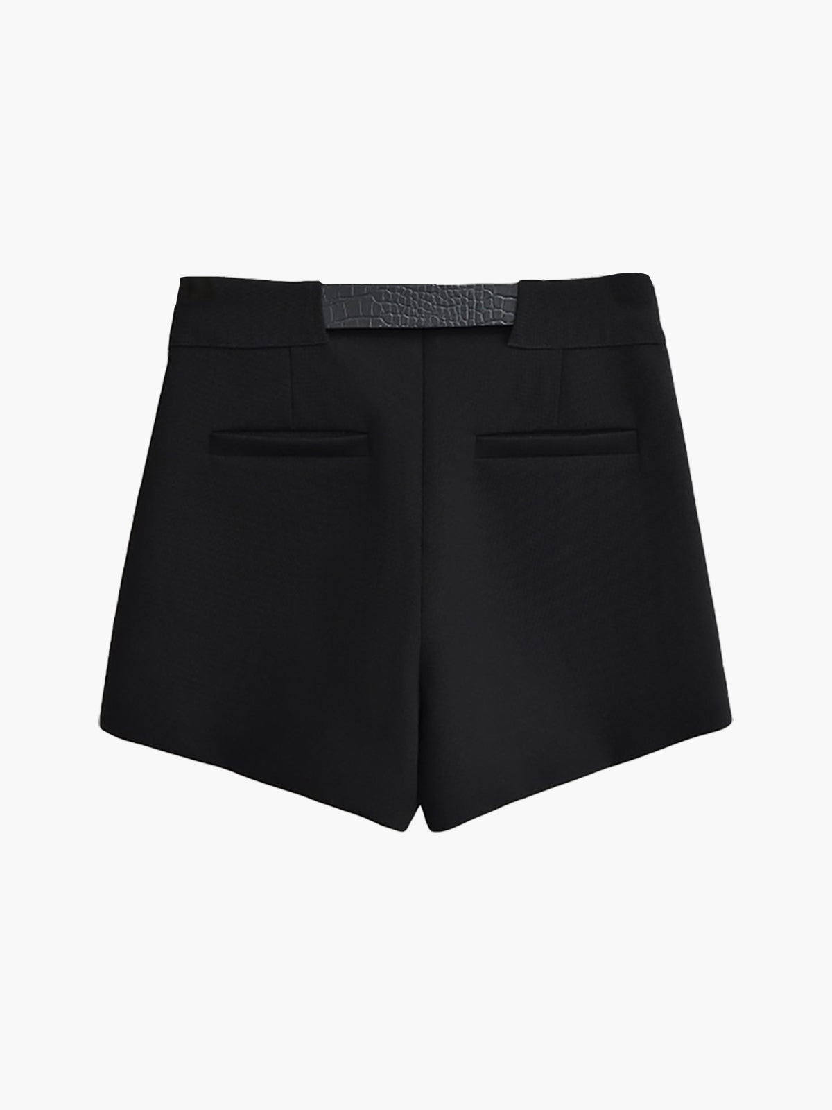 High Waist Metal Belt Jersey Shorts — Svelte Chic