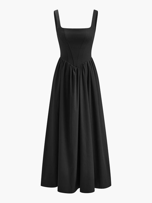 Bennet Pleated Zip Maxi Dress — Svelte Chic