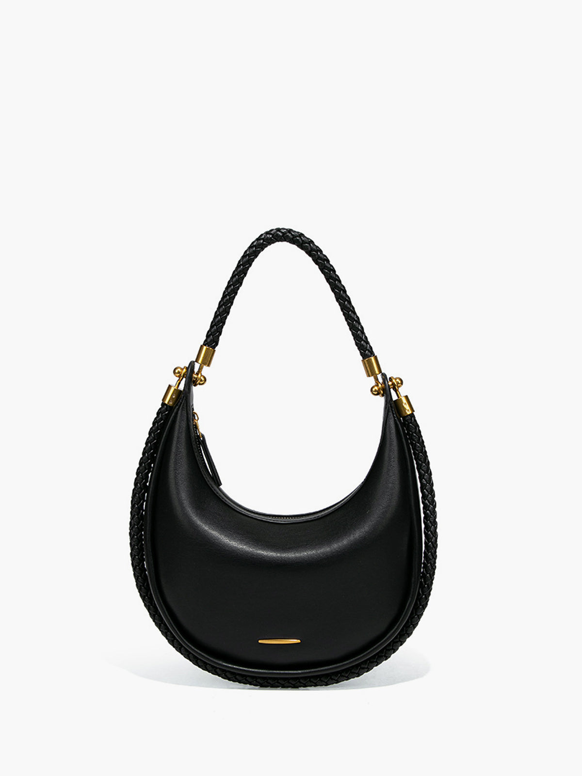 Woven Handle Crescent Bag — Svelte Chic