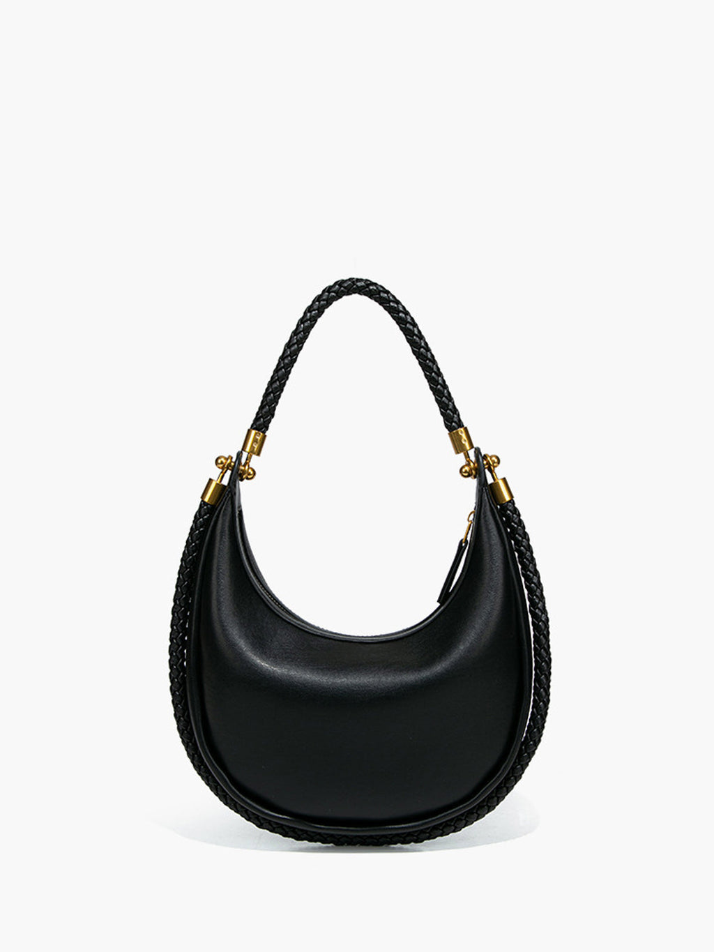 Woven Handle Crescent Bag — Svelte Chic