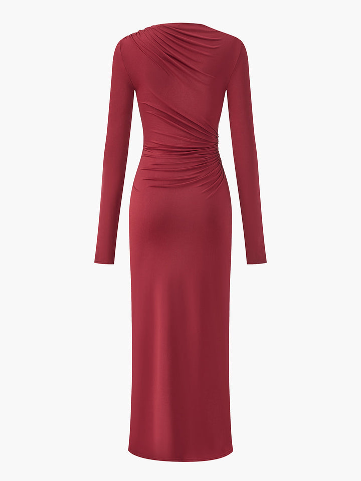 Елегантна ефирна вечерна рокля от джърси