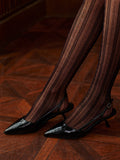 Pointed Toe Slingback Pumps in Black — Svelte Chic