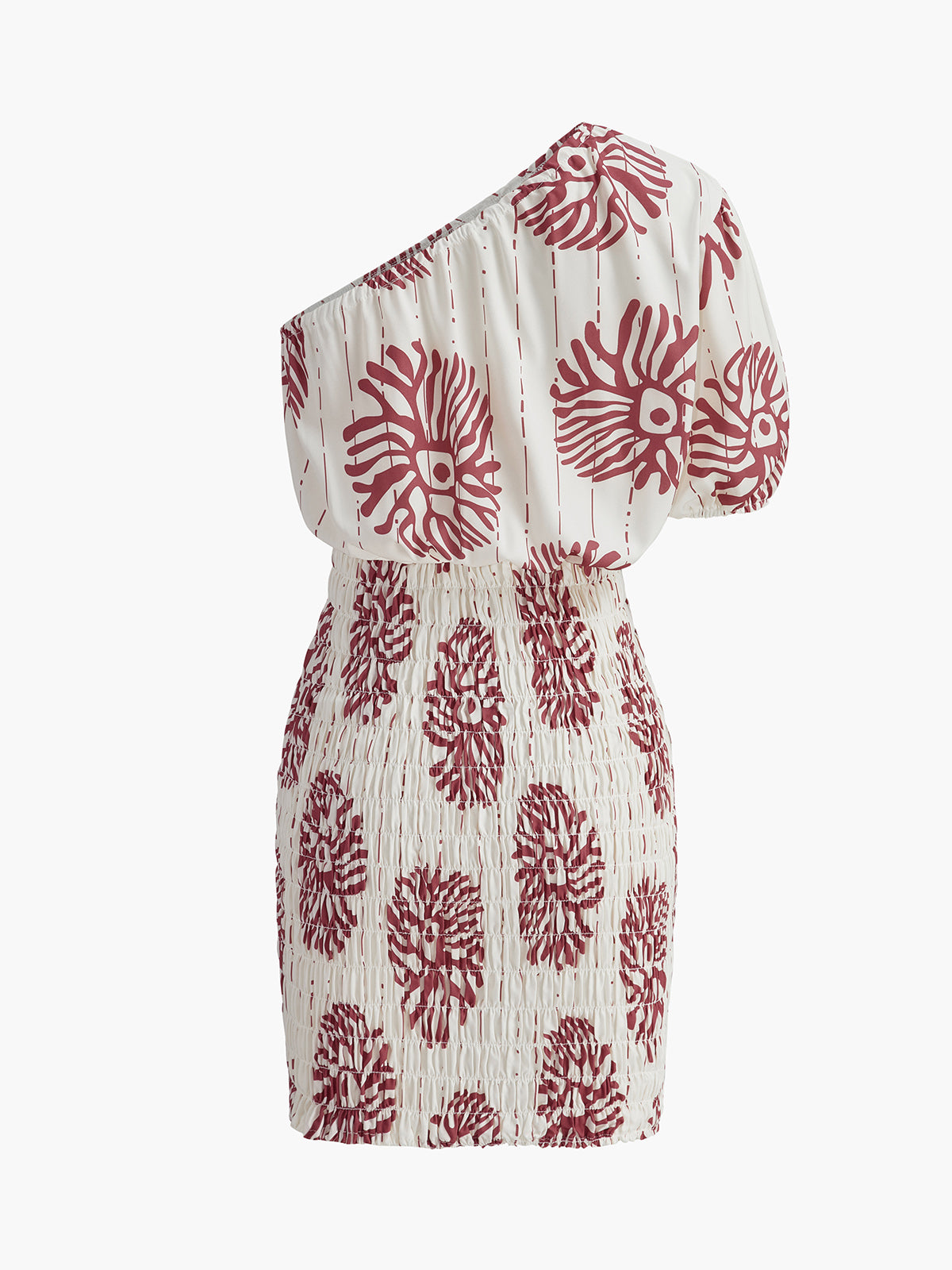 One Shoulder Floral Mini Dress — Svelte Chic