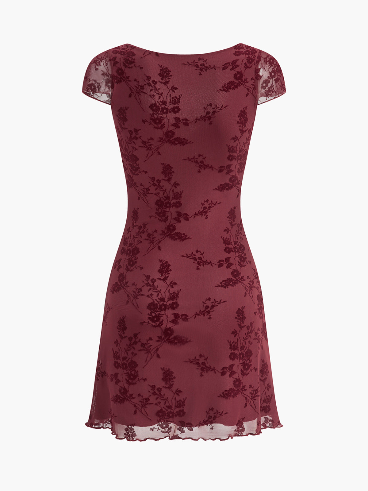 Floral Tie Front Ruffle Mini Dress — Svelte Chic