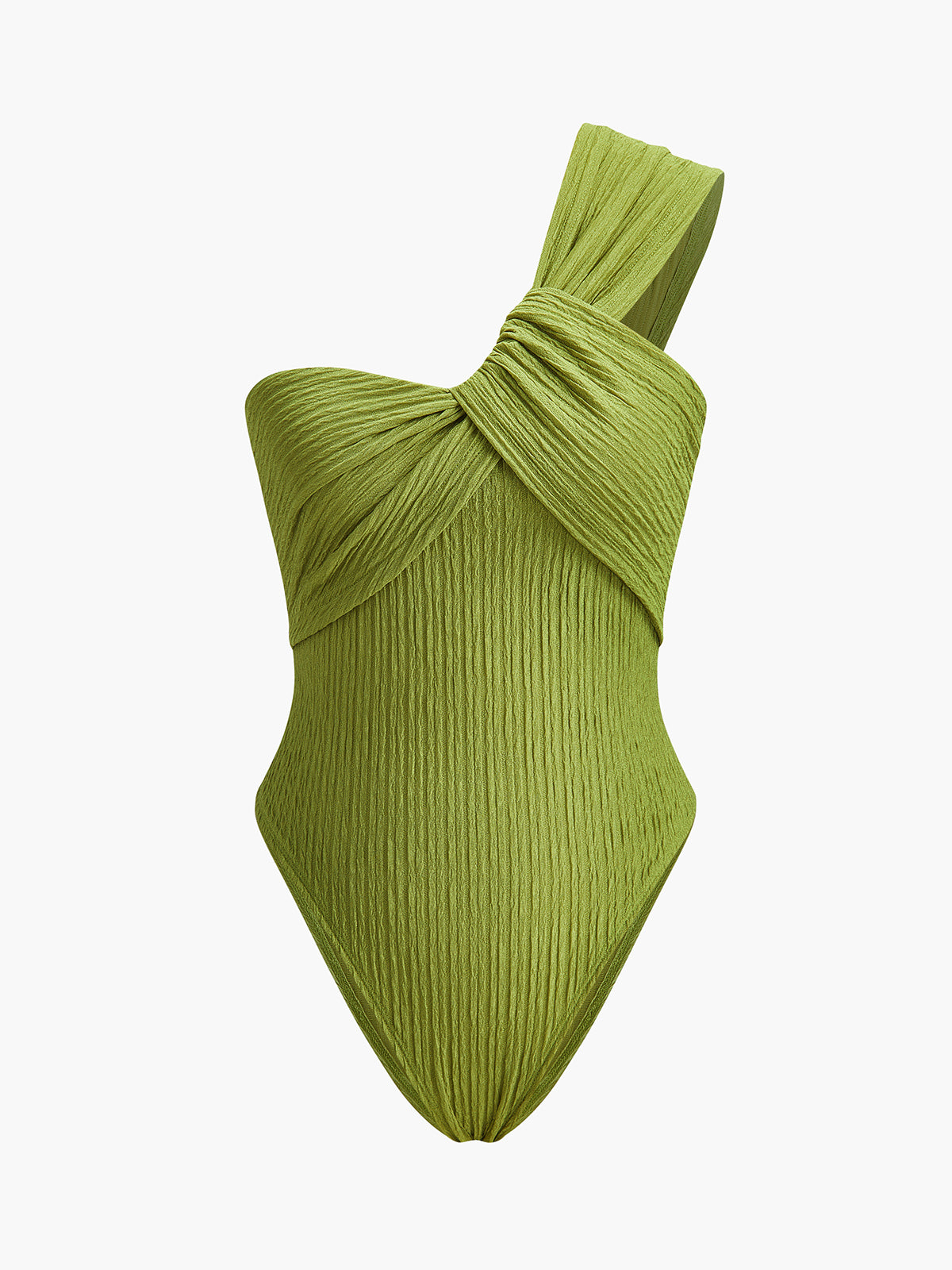 Twist Front One Shoulder Bodysuit — Svelte Chic