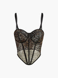 Leopard Print Cami Corset in Brown — Svelte Chic