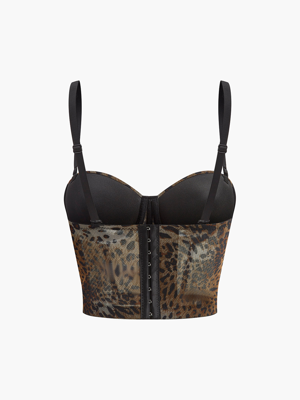 Leopard Print Mesh Corset — Svelte Chic